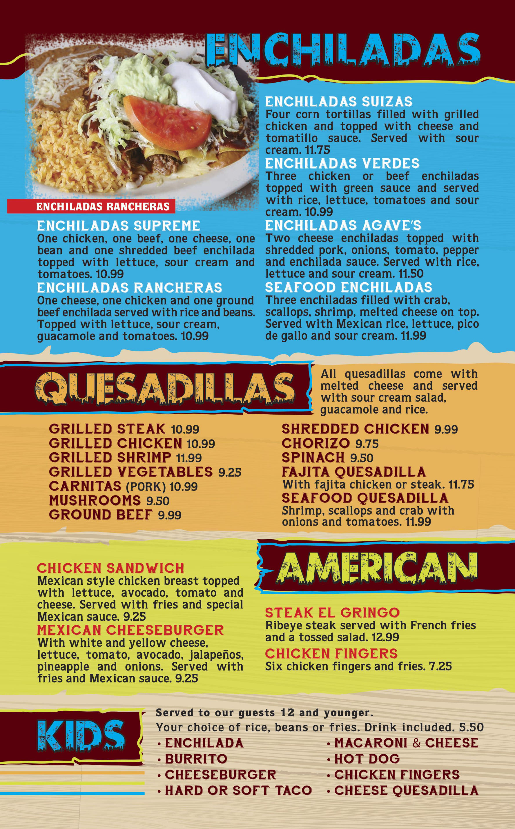 Enchiladas - Quesadillas - American - Kids